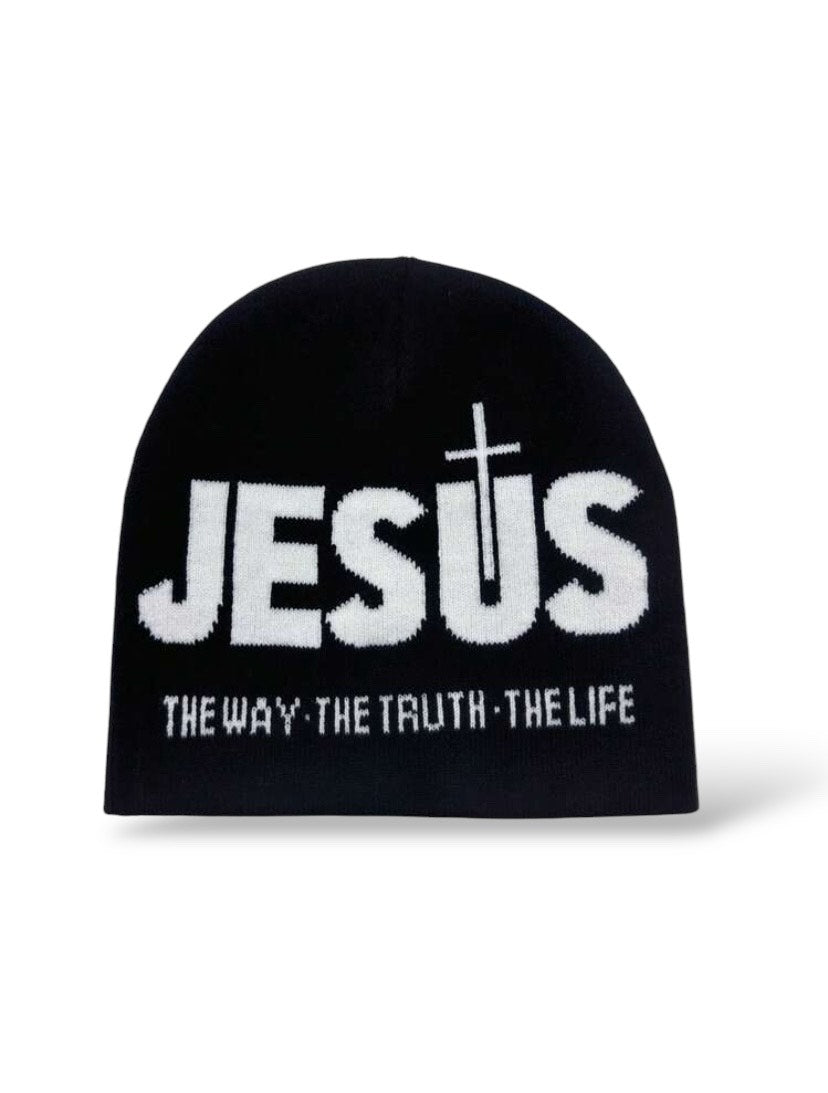 Jesus Mütze/Beanie Schwarz - Christliche Kleidung - Jesus Shop