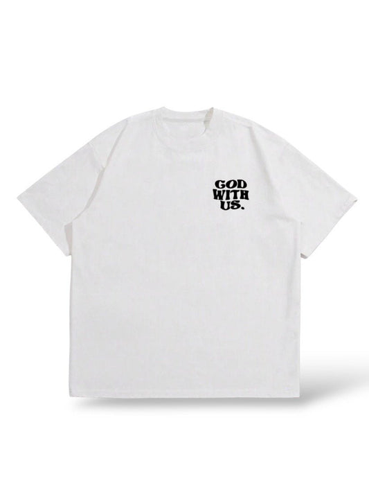 Gad with us T-Shirt Weiß Unisex - Christliche Kleidung - Jesus Shop