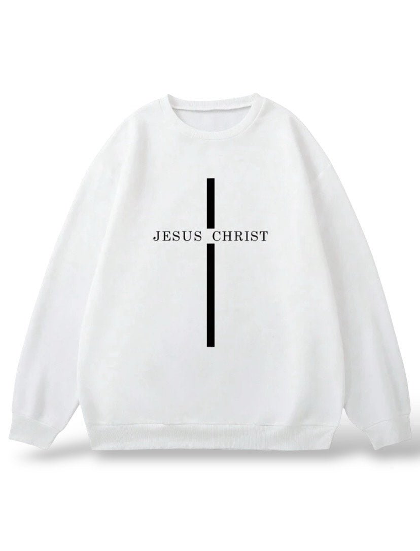 Jesus Christ Pullover Weiß - Christliche Kleidung - Jesus Shop