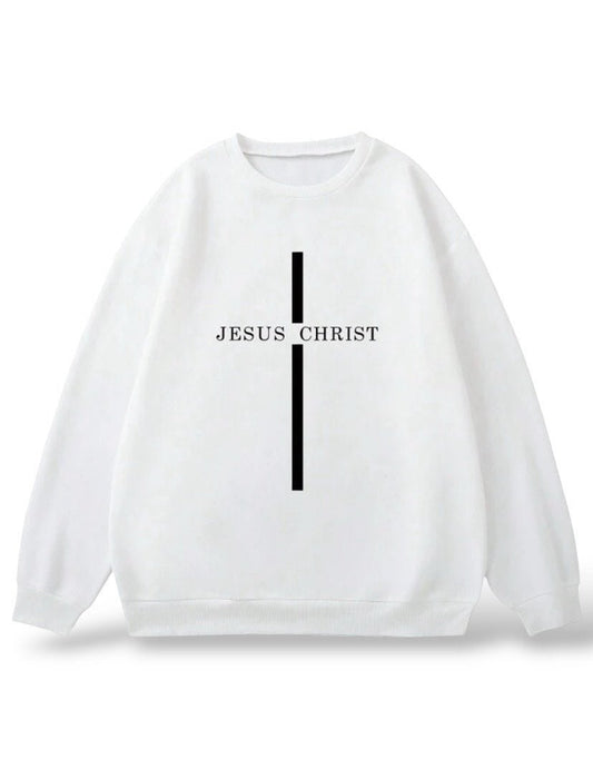 Jesus Christ Pullover Weiß - Christliche Kleidung - Jesus Shop